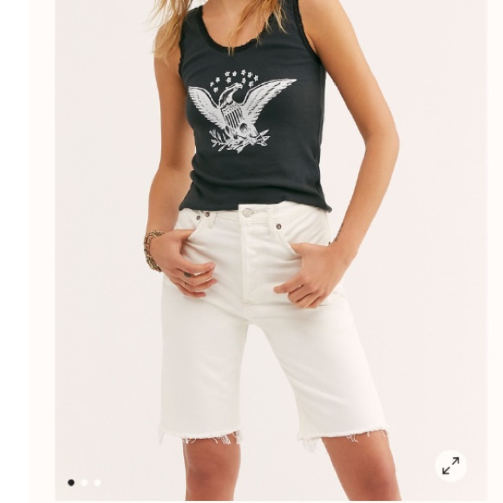 NWT Free People white short jeans size 27